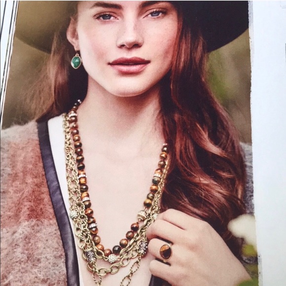 New Chloe + Isabel Tiger Eye Convertible Necklace - Picture 6 of 12